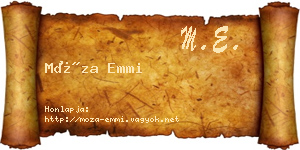 Móza Emmi névjegykártya